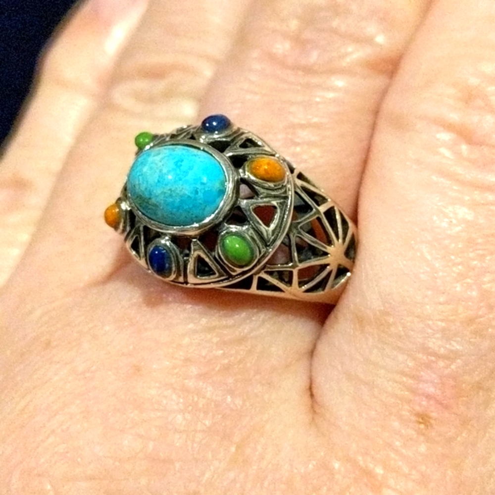 Southwestern Arizona Turquoise Ring Size 10